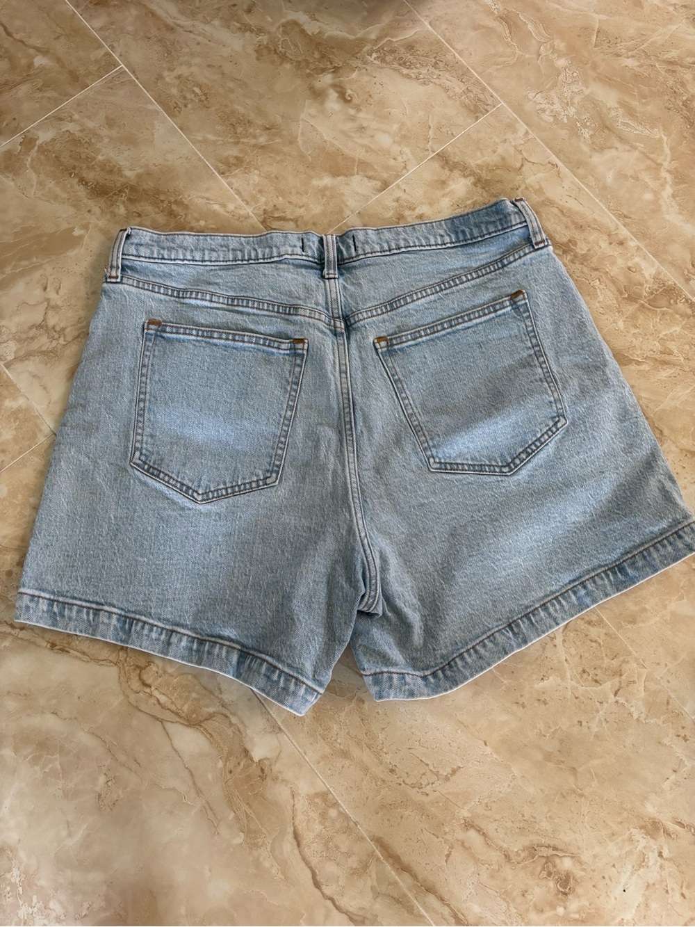 Abercrombie & fitch curve love the dad short high rise jean denim 33/16 - Picture 3 of 5